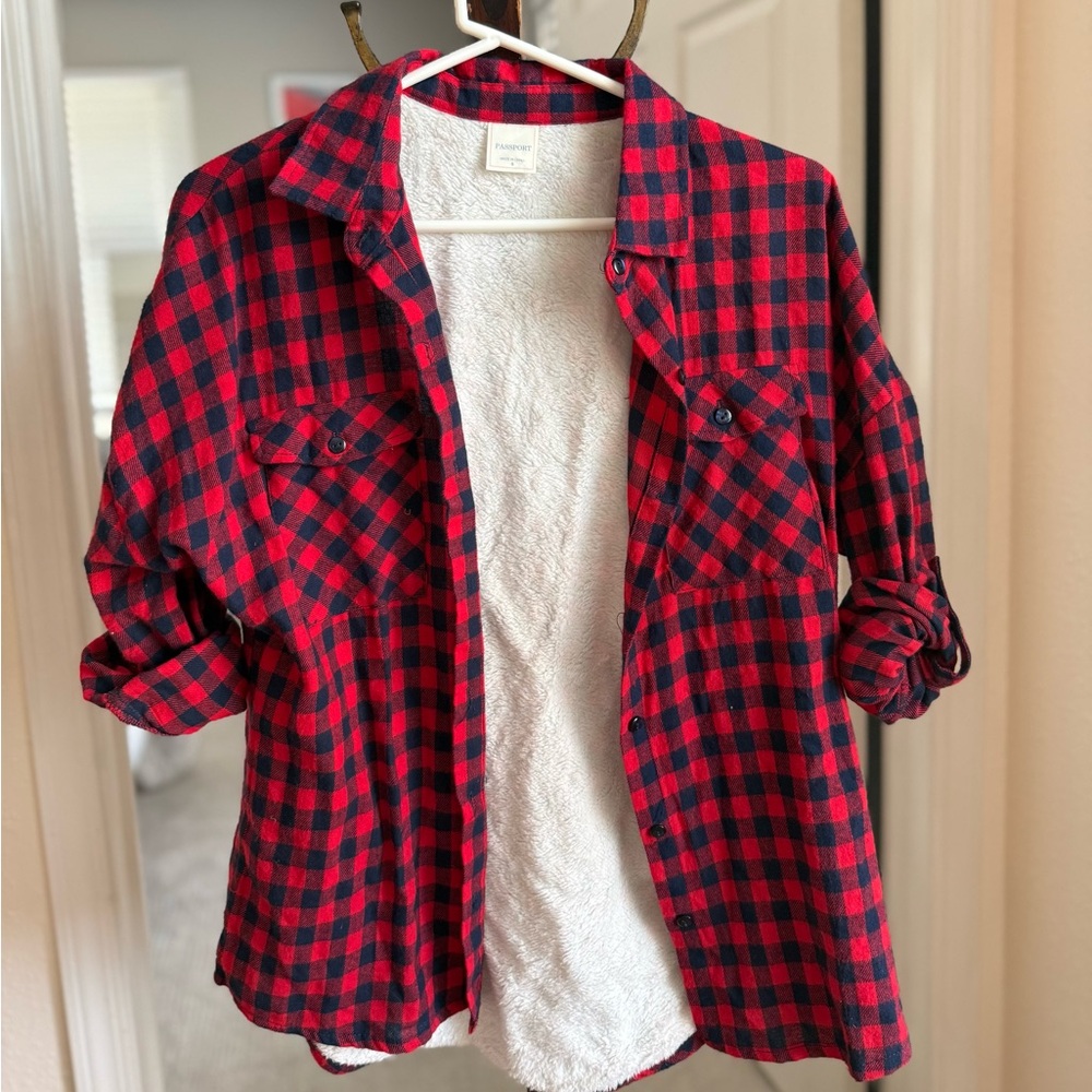 Passport Red and Navy Blue Checkered Shirt